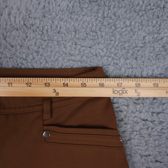 Chicos So Slimming Pants Womens 1.5 US 10 Brown Ponte Knit Slim Leg Stretch - Picture 5 of 10